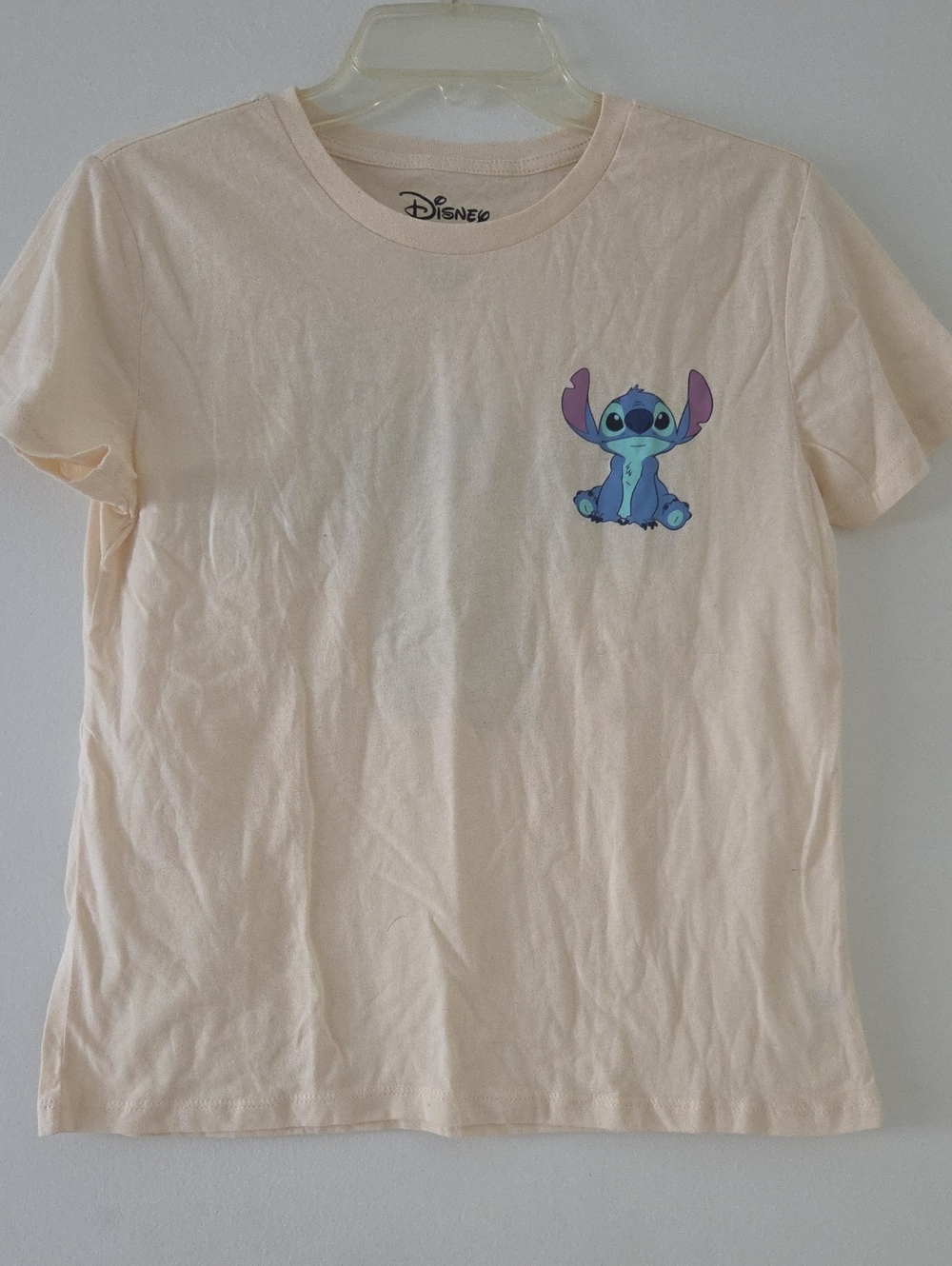 Disney Peach Short-Sleeve Tee with Stitch Graphic